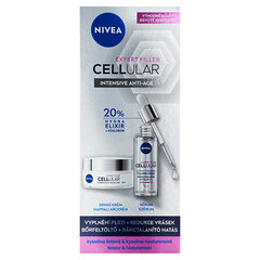 Komplekts Nivea Cellular Filler, sejas krēms SPF 15, 50 ml + Hialuronskābes serums, 30 ml cena un informācija | Sejas krēmi | 220.lv