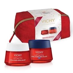 Komplekts Vichy Liftactive Collagen Specialist sievietēm: dienas krēms, 50 ml + nakts krēms, 50 ml cena un informācija | Sejas krēmi | 220.lv