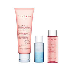 Косметический набор Clarins: очищающее средство, 125 мл + средство для снятия макияжа с глаз, 30 мл + тоник, 50 мл цена и информация | Средства для очищения лица | 220.lv