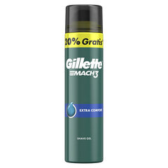 Гель для бритья Gillette Mach3 Extra Comfort, 240 мл цена и информация | Косметика и средства для бритья | 220.lv