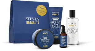 Skūšanās līdzekļu komplekts Steve's No Bull***t Shaving Box Liberty 142 vīriešiem: eļļa pirms skūšanās, 50 ml + skūšanās putas, 100 ml + balzams pēc skūšanās, 100 ml + serums pēc skūšanās Liberty 142, 100 ml cena un informācija | Skūšanās piederumi, kosmētika | 220.lv