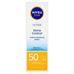 Sejas sauļošanās krēms Nivea Uv Shine Control Face, 50 ml cena un informācija | Sauļošanās krēmi | 220.lv