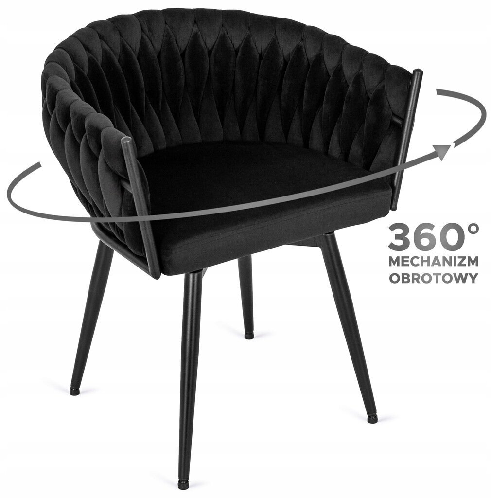 Ēdamistabas krēsls Lili Velvet, melns cena un informācija | Virtuves un ēdamistabas krēsli | 220.lv