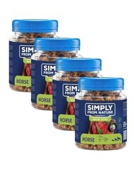 Simply From Nature Smart Bites ar zirga gaļu, 4x130 g cena un informācija | Gardumi suņiem | 220.lv