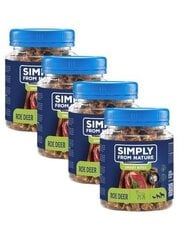 Simply From Nature Smart Bites ar brieža gaļu, 4x130 g cena un informācija | Gardumi suņiem | 220.lv