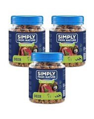 Simply From Nature Smart Bites ar brieža gaļu, 3x130 g cena un informācija | Gardumi suņiem | 220.lv