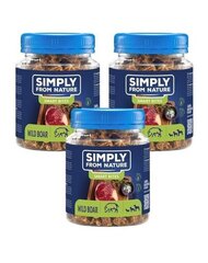 Simply From Nature Smart Bites ar mežacūku, 3x130 g cena un informācija | Gardumi suņiem | 220.lv