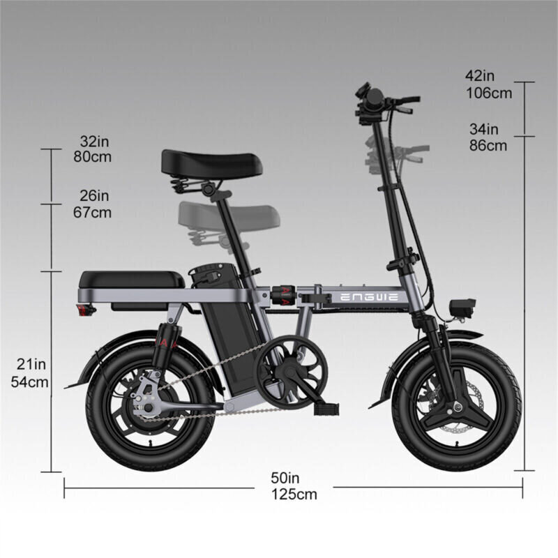 ENGWE T14 salokāms elektriskais velosipēds, oranžs cena un informācija | Elektrovelosipēdi | 220.lv