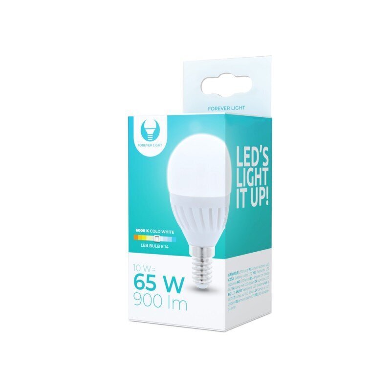 Forever Light LED spuldze E14 G45 10W 230V 5900495839831 cena un informācija | Spuldzes | 220.lv