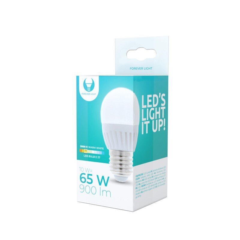 Forever Light LED spuldze E27 G45 10W 230V 5900495840011 cena un informācija | Spuldzes | 220.lv