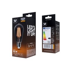 LED Bulb Filament E27 ST64 4W 230V 2000K 400lm COG smoked Forever Light цена и информация | Лампочки | 220.lv