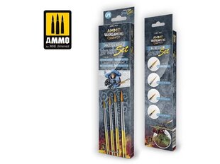 Набор кистей AMMO MIG - Wargaming Universe – Shaders & Washes Brush Set , 7623 цена и информация | Инструменты для покраски | 220.lv