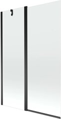  Стенка для ванной Mexen Flip I, Black/прозрачное стекло, 80,100,120,140x150 см-80 см цена и информация | Принадлежности для ванн и душевых кабин | 220.lv