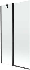  Стенка для ванной Mexen Flip I, Black/прозрачное стекло, 80,100,120,140x150 см-80 см цена и информация | Принадлежности для ванн и душевых кабин | 220.lv