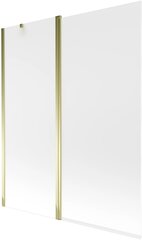 Стена в ванной Mexen Flip I, Gold/матовое стекло, 80,100,120,140x150 cm-80 cm цена и информация | Принадлежности для ванн и душевых кабин | 220.lv