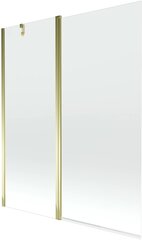 Стенка для ванной Mexen Flip I, Gold/прозрачное стекло, 80,100,120,140x150 cm-80 cm цена и информация | Принадлежности для ванн и душевых кабин | 220.lv