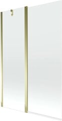  Стена в ванной Mexen Flip I, Gold/прозрачное стекло, 80,100,120,140x150 cm-100 cm цена и информация | Принадлежности для ванн и душевых кабин | 220.lv