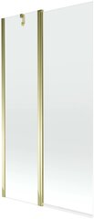  Стена в ванной Mexen Flip I, Gold/прозрачное стекло, 80,100,120,140x150 cm-100 cm цена и информация | Принадлежности для ванн и душевых кабин | 220.lv