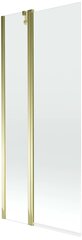 Стенка для ванной Mexen Flip I, Gold/прозрачное стекло, 80,100,120,140x150 cm-80 cm цена и информация | Принадлежности для ванн и душевых кабин | 220.lv