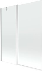 Стенка для ванной Mexen Flip I, Chrome/прозрачное стекло, 80,100,120,140x150 cm-100 cm цена и информация | Принадлежности для ванн и душевых кабин | 220.lv