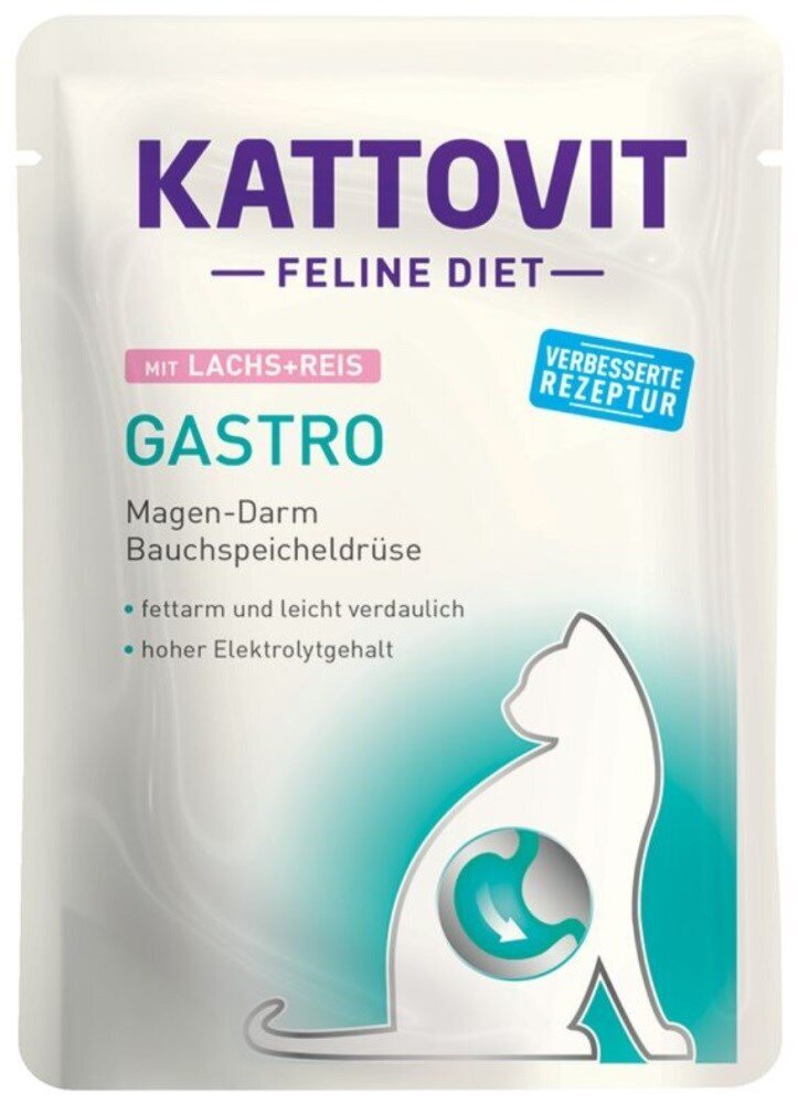 Kattovit Feline Diet Gastro komplekts pieaugušiem kaķiem, 12x85 g cena un informācija | Konservi kaķiem | 220.lv