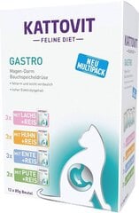 Kattovit Feline Diet Gastro komplekts pieaugušiem kaķiem, 12x85 g cena un informācija | Konservi kaķiem | 220.lv