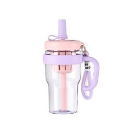 Бутылка для воды с трубочкой, Electronics LV-25, розовый, 1 шт цена и информация | Стаканы, фужеры, кувшины | 220.lv