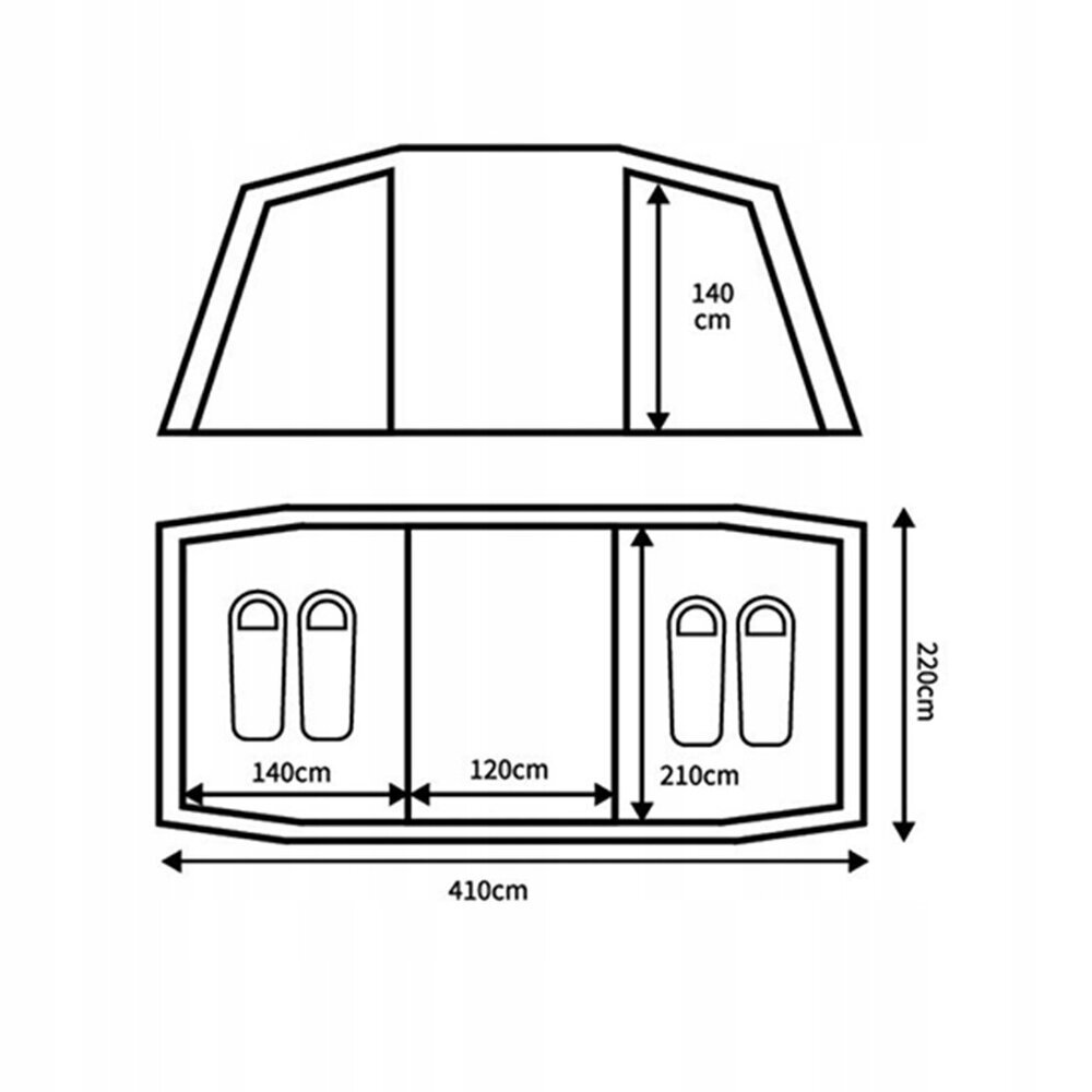 Tūristu telts Peme Bojan 4 personām cena un informācija | Teltis | 220.lv