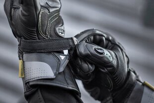 Мотоциклетные перчатки мужские SHIMA STR-2 черные, кожаные цена и информация | Мото перчатки, защита | 220.lv