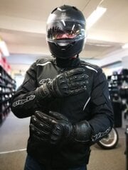 Черные мужские кожаные мотоциклетные перчатки Husar ZR Race цена и информация | Мото перчатки, защита | 220.lv
