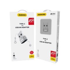 Переходник, Dudao, USB-C на обычный USB-разъем, черный цена и информация | Адаптеры и USB разветвители | 220.lv