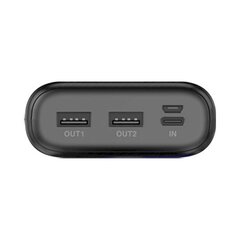 Аккумулятор питания, Dudao K9Pro1, 20000 мАч., 2x USB, USB-C micro, USB, 2A с LED дисплеем, белый цена и информация | Зарядные устройства Power bank | 220.lv