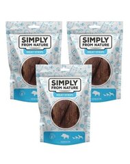 Simply From Nature Meat Strips с дичью, 3х80 г цена и информация | Лакомства для собак | 220.lv