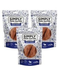 Simply From Nature Meat Strips с кроликом, 3х80 г цена и информация | Лакомства для собак | 220.lv