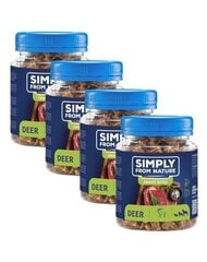 Simply From Nature Smart Bites ar brieža gaļu, 4x130 g cena un informācija | Gardumi suņiem | 220.lv