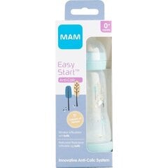 Pudelīte Mam Easy Start Anti-Colic, blue/zila, 2+ mēn, 260 ml cena un informācija | Bērnu pudelītes un to aksesuāri | 220.lv