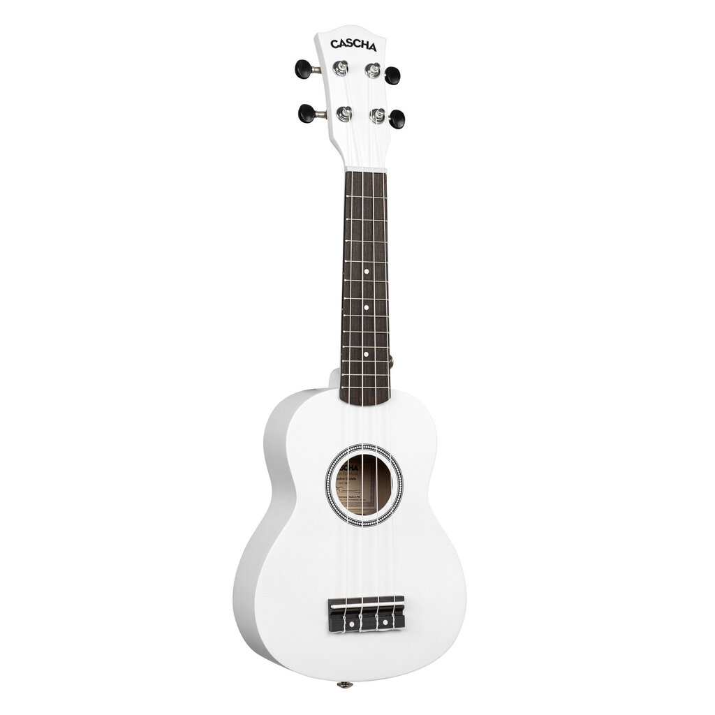 Soprāna ukulele Cascha Linden balta HH 3967 cena un informācija | Ģitāras | 220.lv