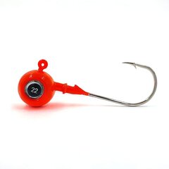 Джиг-головка, 3D глаза, 4 г, красная, на крючке Gamakatsu 1, 2 шт, Merganser цена и информация | Грузила для рыбалки | 220.lv