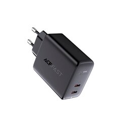 Автомобильное зарядное устройство с дисплеем, Acefast, 2x USB, C 1x USB, 101 Вт, QC 4.0, черный цена и информация | Зарядные устройства для телефонов | 220.lv