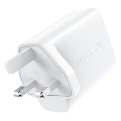 Acefast GaN зарядное устройство (UK) 2x USB Type C 50W, Power Delivery, PPS, Q3 3.0, AFC, FCP (A32 UK) цена и информация | Зарядные устройства для телефонов | 220.lv