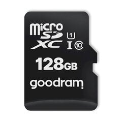 MicroCard, 128 Гб., micro SD, XC, UHS-I Class 10, SD адаптер, черный цена и информация | Карты памяти для телефонов | 220.lv