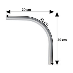 Angle through arc of a white aluminum rail curtain rod цена и информация | Карнизы | 220.lv