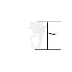Screws for curtain rod, aluminum ceiling rail, 10 pcs. white цена и информация | Карнизы | 220.lv