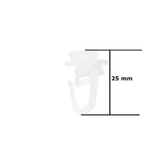 Aizkaru klipši, 10 gab. cena un informācija | Aizkaru stangas, karnīzes | 220.lv