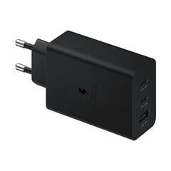 Зарядное устройство, Samsung, 2x USB-C и 1x USB PPS PD, 65 Вт, QC 3.0, AFC FCP, черный цена и информация | Зарядные устройства для телефонов | 220.lv