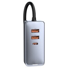 Многофункциональный адаптер USB-C, 5 в 1, Baseus, PD HUB 100 Вт, HDMI 4K 3x USB 3.2, серый цена и информация | Автомобильные электропринадлежности 12V | 220.lv