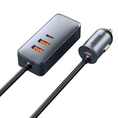 Автомобильное зарядное устройство, Baseus, 2x USB, 2x USB-C, 120 Вт, PPS QC PD PD, серый цена и информация | Автомобильные электропринадлежности 12V | 220.lv