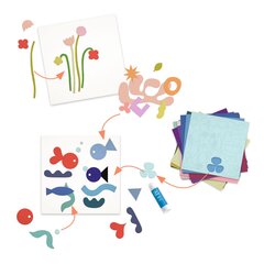 Набор для создания коллажей - Маленькие бумажки, DJECO DJ09019 цена и информация | Развивающие игрушки | 220.lv