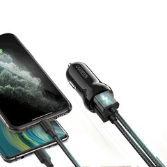 Автомобильное зарядное устройство, Ugreen, 2x USB, 24 Вт, 4,8 А, черный цена и информация | Автомобильные электропринадлежности 12V | 220.lv