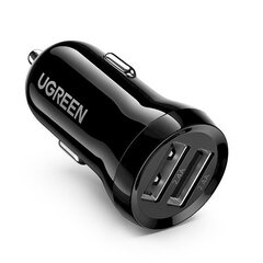 Автомобильное зарядное устройство, Ugreen, 2x USB, 24 Вт, 4,8 А, черный цена и информация | Автомобильные электропринадлежности 12V | 220.lv